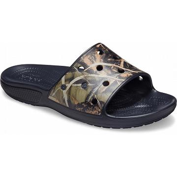 Sandalias Crocs Classic Realtree® Chanclas Hombre Negros | Mexico 1224WNBY